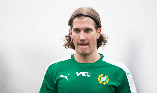 Hammarbys Oliver Silverholt i matchen i Svenska Cupen mellan Kristianstad och Hammarby i Kristianstad 21 februari 2015.