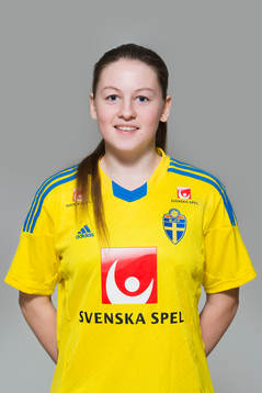 Tilda Andreasson som spelar i F16/99-landslaget, poserar för ett porträtt den 27 februari 2015 i Stockholm.