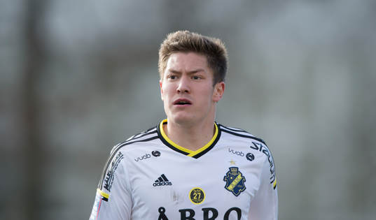 s Haukur Heidar Hauksson i matchen i Svenska cupen mellan Kristianstad och AIK i Kristianstad 28 februari 2015.
