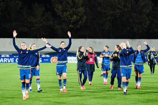 Sveriges Olivia Schough, Lotta Schelin, Nilla Fischer och