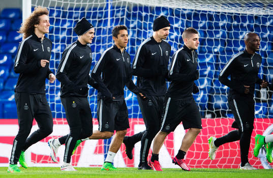 David Luiz, Cavani Edinson, Marquinhos, Zlatan Ibrahimovic, Marco Verratti och Camara Zoumana