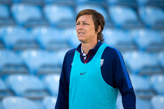 s Abby Wambach under finalen i Algarve Cup mellan Frankrike och USA den 11 mars 2015 i Almancil.