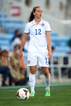 s Lauren Holiday under finalen i Algarve Cup mellan Frankrike och USA den 11 mars 2015 i Almancil.