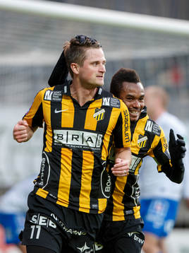 Häckens Gunnar Heidar Thorvaldsson och Nasiru Mohammed