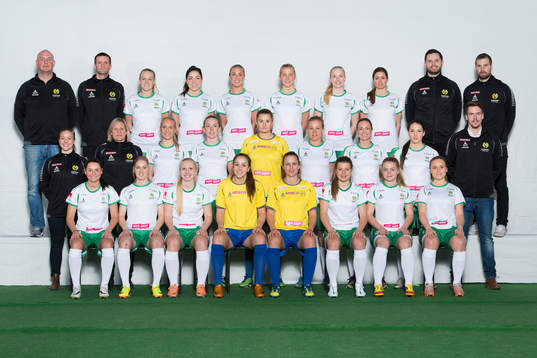  Thomas Vikander (materialförvaltare), Andreas Sjöhagen (assisterande tränare), Therese Persson, Clara Markstedt, Petronella Ekroth, Julia Karlenäs, Alexandra Lindberg, Madeleine Tegström, Tobias Karlsson (målvaktstränare) och Pär Lagerström (huvudtränare). Mittenraden från vänster: Caroline Söderström (sjukgymnast), Kristin Bengtsson (individuell tränare), Linnéa Eriksson, Olga Ekblom, Lina Ringshamre, Katrin Schmidt, Elina Johansson, Helén Eke och Erik Grönberg (lagledare). Nedre raden från vänster: Emma Jansson, Malin Winberg, Ellinor Lindbom, Patricia Kaldoyo, Sofia Lundgren, Marie Johansson, Josefin Steger och Ellen Gibson.