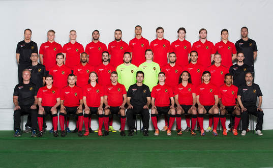  Erik Matsson (lagledare), Johannes Nordström, Fredrik Crona, Aydin Unsal, Ali Sheaib, Aaron Zahui, Christian Von Koch, Johan Falkmar, Magnus Tappert, Luka Dobrijevic och Dragomir Draganov (lagledare). Mittenraden från vänster: Francisco Rojas (lagledare), Joel Johansson Matikka, Ferid Ali, Sencer Soguk, Paul Lindqvist, Kevin Angleborn, Danny Tadaris, Jonas Desai, Joakim Ejdermo Pettersson och Morten Hembre (naprapat och fysisk tränare). Nedre raden från vänster: Erik Abrahamsson (lagledare), Paris Assouchidis, Ismail Kuzey, Axel Björnström, Lamin Nekrouf, Babar Rehman, huvudtränare, David Zlotnik, Philip Andersson, Rodrigo Gomez, Joel Qwiberg och Carlos Leal (lagledare).