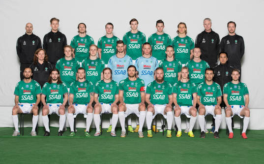  Gerhard Andersson (Ass. Tränare), David Ingman (Materialare), Linus Bolin, Gustav Nordqvist, Linus Zetterström, Amor Layouni, Gustav Sundström, Bo Wålemark (Tränare), Johan Höjer (Målvaktstränare) Mellersta raden från vänster: Ulrika Eriksson Gerbino (Sjukgymnast), Oscar Lundin, Anton Lundin, Peter Rosendahl, Ludvig Larsson, Christian Eissele, Emil Johansson, Chaiyagarn Panyasiri (Fys-Tränare) Nedre raden från vänster: Modaser Zekria, Heidar Juliusson, Gustav Källberg, Markus Kellokumpu, Peter Magnusson, Patrik St Cyr, Pontus Hindrikes, Ahmet Abic, Oscar Andersson.