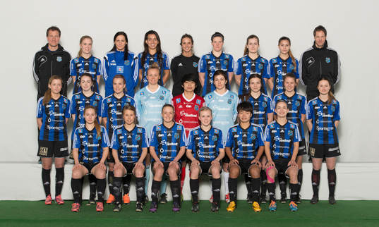  Peter Andersson(Tränare), Anna Jonsson, Christine Thelin, Laylla Da Cruz, Jessica Carlsson(Lagledare), Caroline Röstlund, Eyrun Gudmundsdottir, Julia Elvbo, Lars Oscarsson(Tränare). Mellersta raden från vänster:Emma Danielsson, Hanna Bäckman, Frida Sjöberg, Lisa Brandén, Sukanya Chor Charoenying, Ina Budestean, My Jonsson, Julia Hennström, Josefina Arvidsson. Nedre raden från vänster: Elin Kristiansson, Sofie Ek Johnsson, Sandra Nilsson, Matilda Grönlund Falk, Thanatta Chawong, Terese Kristoffersson.