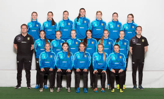  Caroline Lohman, Linnea Berger, Elsa Hellstrand, Lina Lundqvist, Sofia Falkmar, Amanda Hellstrand, Johanna Bergh Mellersta raden från vänster: Mikael Persson Assisterande Tränare, Sofie Ask, Erika Stolpe, Sussie Skålberg, Felicia Edgren, Emelie Andersson, Emilia Rinaldo, David Ekelund Huvudtränare. Nedre raden från vänster: Hannah Söreklint, Emma Scherrieble, Ebba Rehnberg, Sara Ringsby, Emelie Skålberg