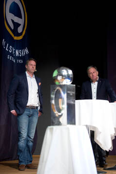 Hans Eklund, tränare Falkenberg och Jan Jönsson, tränare Halmstad