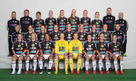  Björn Andersson (sjukgymnast), Sture Haglund (målvaktstränare), Marina Zirdum, Sandra Lagerbratt, Ebba Handfast, Linnéa Wallgren, Amanda Reinhardt, Carin Berling, Tomas Nilsson (huvudtränare), Lennart Täng (materialförvaltare). Mellersta raden från vänster: Jonna Holsten (lagledare), Emma Sandsjö, Karin Goffe, Julia Bryngelfors, Stina Axén, Helen Dahl, Elin Olofsson, Johanna Elvelind, Erik Lundstedt (Assisterande tränare). Nedre raden från vänster: Klara Renholm, Elin Freij, Marie Sandberg, Linnea Persson, Matilda Haglund, Maja Wellner, Alice Andersson, Caroline Berling (spelande assisterande tränare).