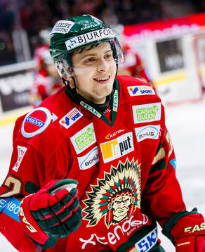 Frölundas Lukas Bengtsson jublar