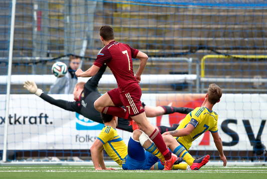 Mål 0-1 av Rysslands Aleksei Gasilin