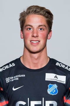 Norrbys målvakt Robin Holmer poserar för ett porträtt den 31 mars 2015 i Borås.
