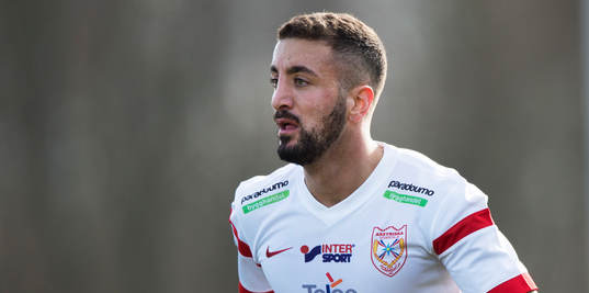  i matchen i Superettan mellan Ängelholm och Assyriska i Ängelholm 5 april 2015.