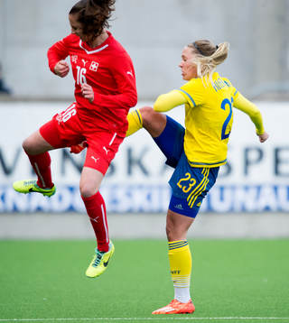  Sveriges Elin Rubensson och Schweiz Fabienne Humm