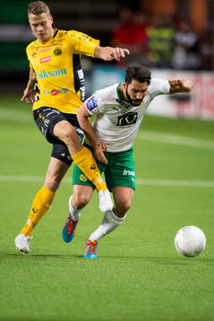 Kamp mellan Hammarbys Stefan Batan och Elfsborgs Viktor