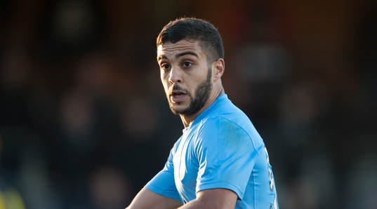    Athletics Othman El Kabir i matchen i Superettan mellan Mjällby och Athletic i Mjällby 8 april 2015.