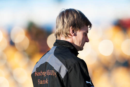 Mjällbys Patrik Rosengren  i matchen i Superettan mellan Mjällby och Athletic i Mjällby 8 april 2015.