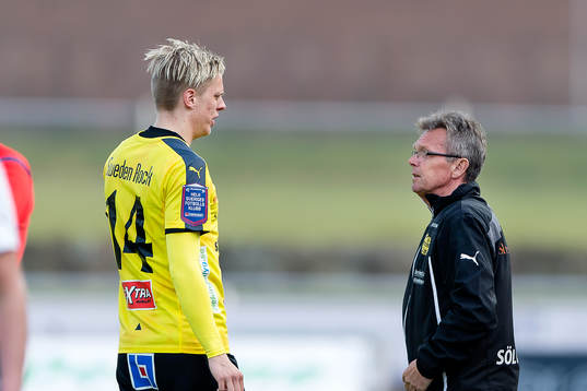 jällbys Mattias Håkansson och tränare Anders Linderoth