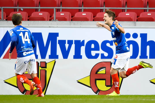 Åtvidabergs Victor Sköld jublar