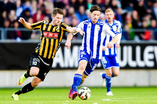 Häckens Gunnar Heidar Thorvaldsson och IFK Göteborgs