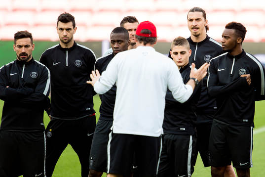 PSGs Ezequiel Lavezzi, Javier Pastors, Marco Verratti,