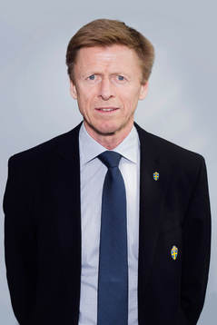 Jörgen Eriksson från Svenska Fotbollsförbundet poserar för ett porträtt den 23 april 2015 i Stockholm.