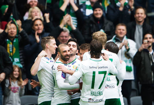 Jubel bland Hammarbys spelare