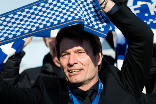 IFK Göteborgs klubbdirektör Martin Kurzwelly innan fotbollsmatchen i Allsvenskan mellan IFK Göteborg och Helsingborg den 27 april 2015 i Göteborg.