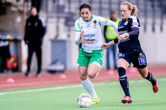 Hammarbys Clara Markstedt och Linköpings Magdalena Eriksson