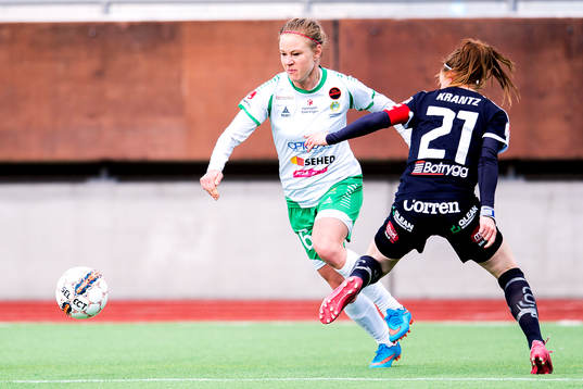 Hammarbys Katrin Schmidt och Linköpings Maja Krantz