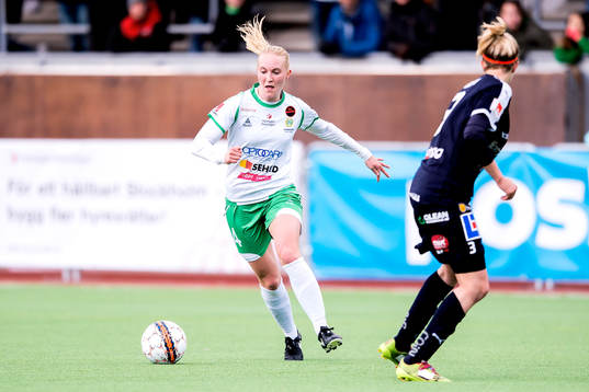 Hammarbys Linnéa Eriksson och Linköpings Janni Arnth