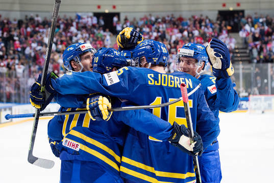 Sveriges Oliver Ekman Larsson, Joakim Lindström, Mattias