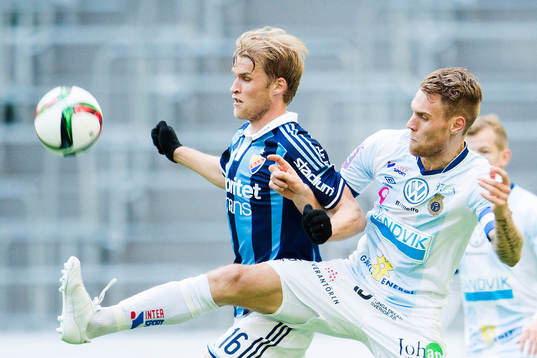 Djurgårdens Sebastian Andersson och Gefles David Fällman