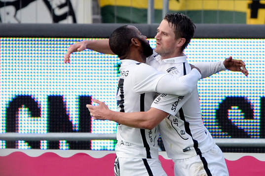 Häckens Gunnar Heidar Thorvaldsson jublar