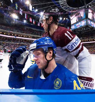 Sveriges Nicklas Danielsson och Lettlands Kristaps Sotnieks