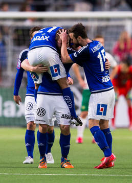 Sundsvalls Eric Larsson och Robert Lundström jublar