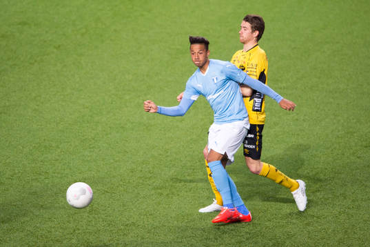 Malmö FFs Tobias Sana och Elfsborgs Marcus Rohdén
