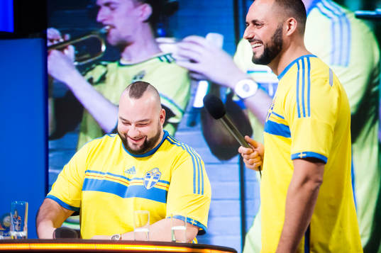 Gruppen Medina när VM-truppen presenteras
