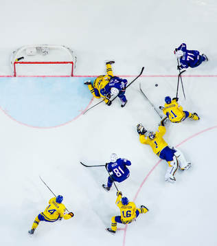 Sveriges Mattias Ekholm, Daniel Rahimi, Jacob Josefson,