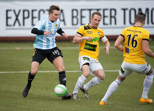 IFK Hässleholms Danny Gunnarsson i matchen i division 2 mellan IFK Malmö och IFK Hässleholm i Malmö 9 maj 2015.