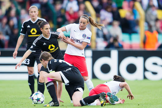 s Kosovare Asllani under finalen i damernas Champions League mellan Frankfurt och PSG den 14 maj 2015 i Berlin.