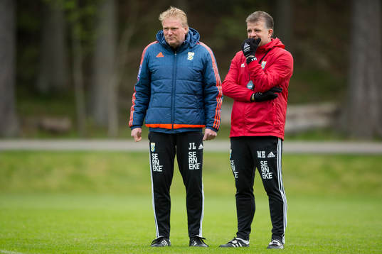 IFK Göteborgs tränare Jörgen Lennartsson och assisterande tränare Magnus Edlund