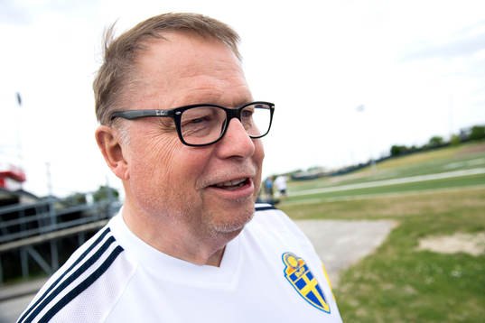 Sveriges läkare Yelverton Tegner blir intervjuad