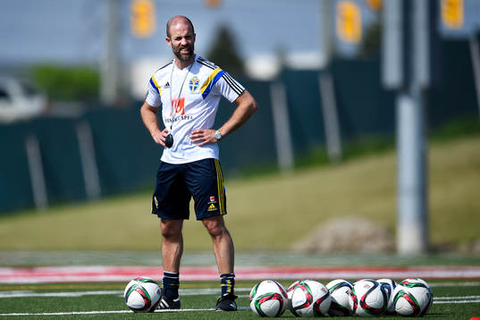 Sveriges tränare Matti Demegård