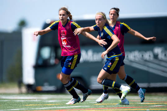 Sveriges Charlotte Rohlin, Linda Sembrant och Lina Nilsson