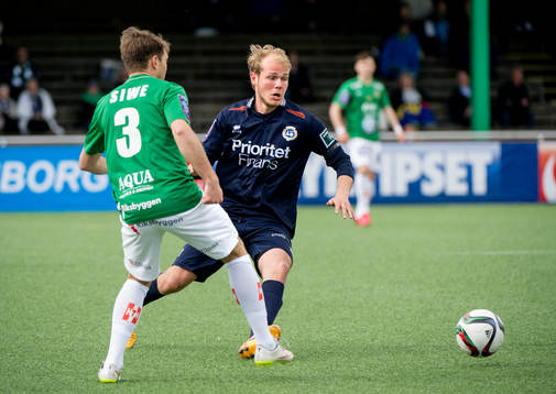 Utsiktens Joakim Edström och Jönköpings Tom Siwe