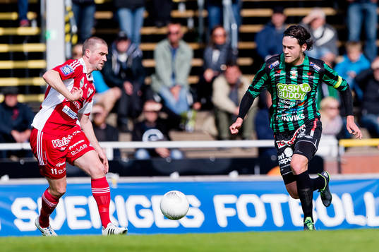 Degerfors Tobias Solberg och Varbergs Robin Tranberg