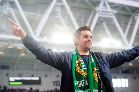 Förre Hammarby spelaren Johannes Hopf var på besök
